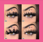3D, 25MM, Two Toned Colored Fluffy Strip Lashes